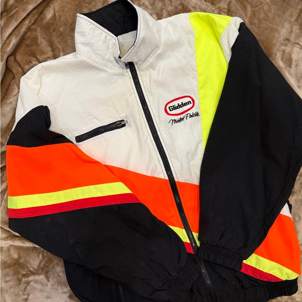 Glidden Vintage Colorblock Windbreaker Jacket